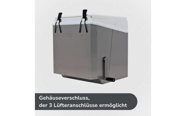 BioTioo 2.0 RL-M Trockentrenntoilette mit vollautomatischem Motor 12V / 24V / manuellem Rührwerk / Lüfter