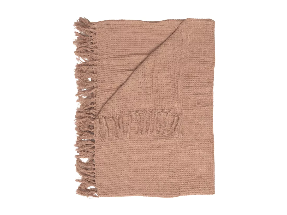 Jete De Canape Gaufre Ocre 150x200cm