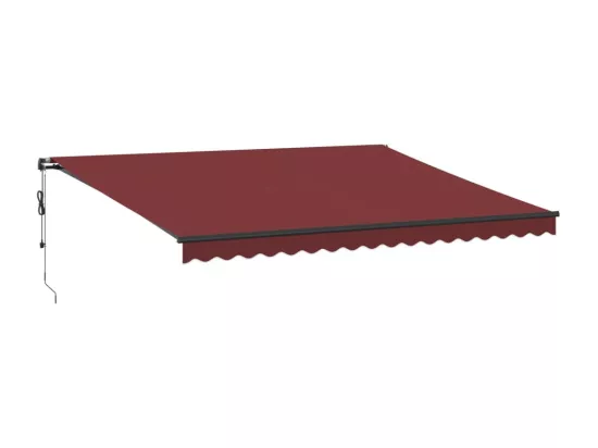 Auvent rétractable automatique bordeaux 450x350 cm