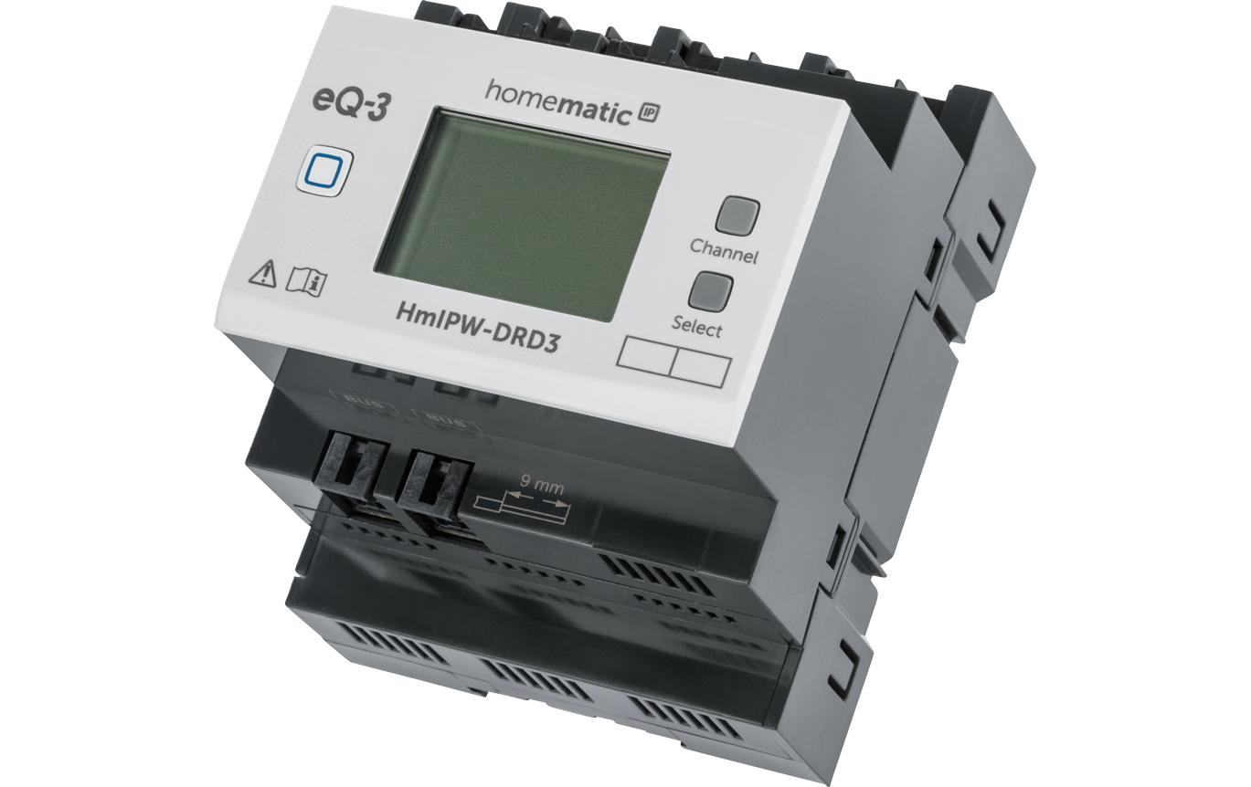 Smart Home Wired Dimmaktor 3-fach<br>Dimmen angeschlossener Leuchten über drei unabhängige Kanäle – HmIPW-DRD3