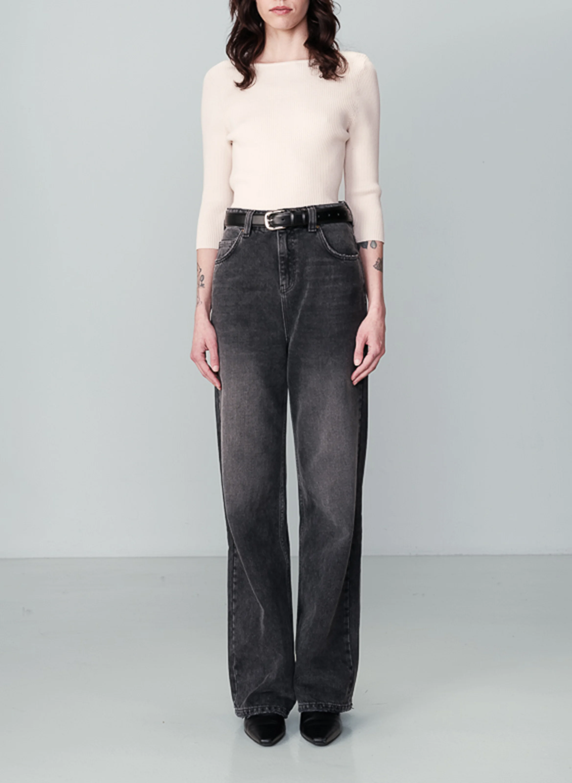 NATHAN - Pull col V| Beige
