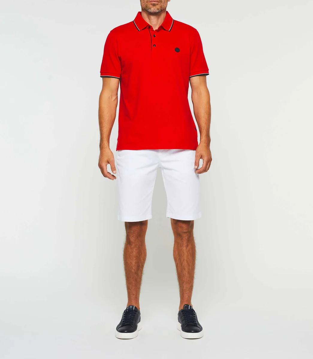 Polo manches courtes rouge 
