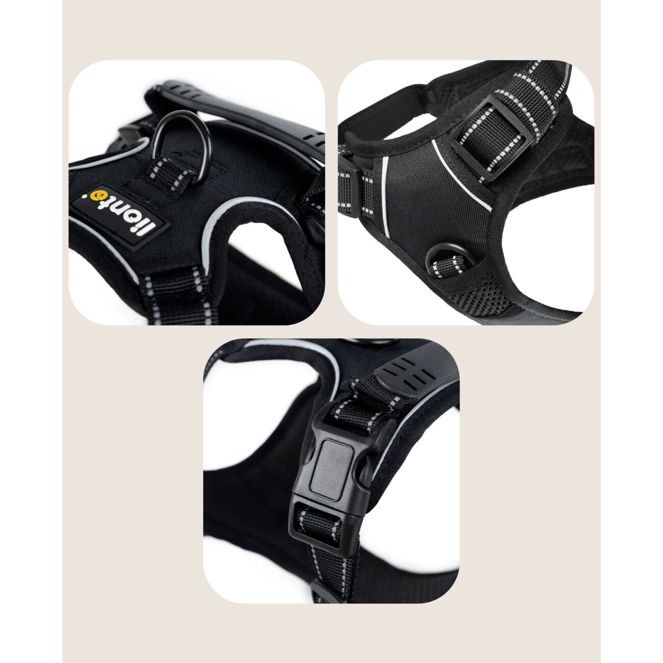 Lionto Hundegeschirr schwarz S