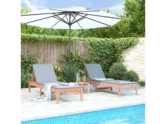 Chaises longues lot de 2 199,5x60x74 cm bois massif de douglas