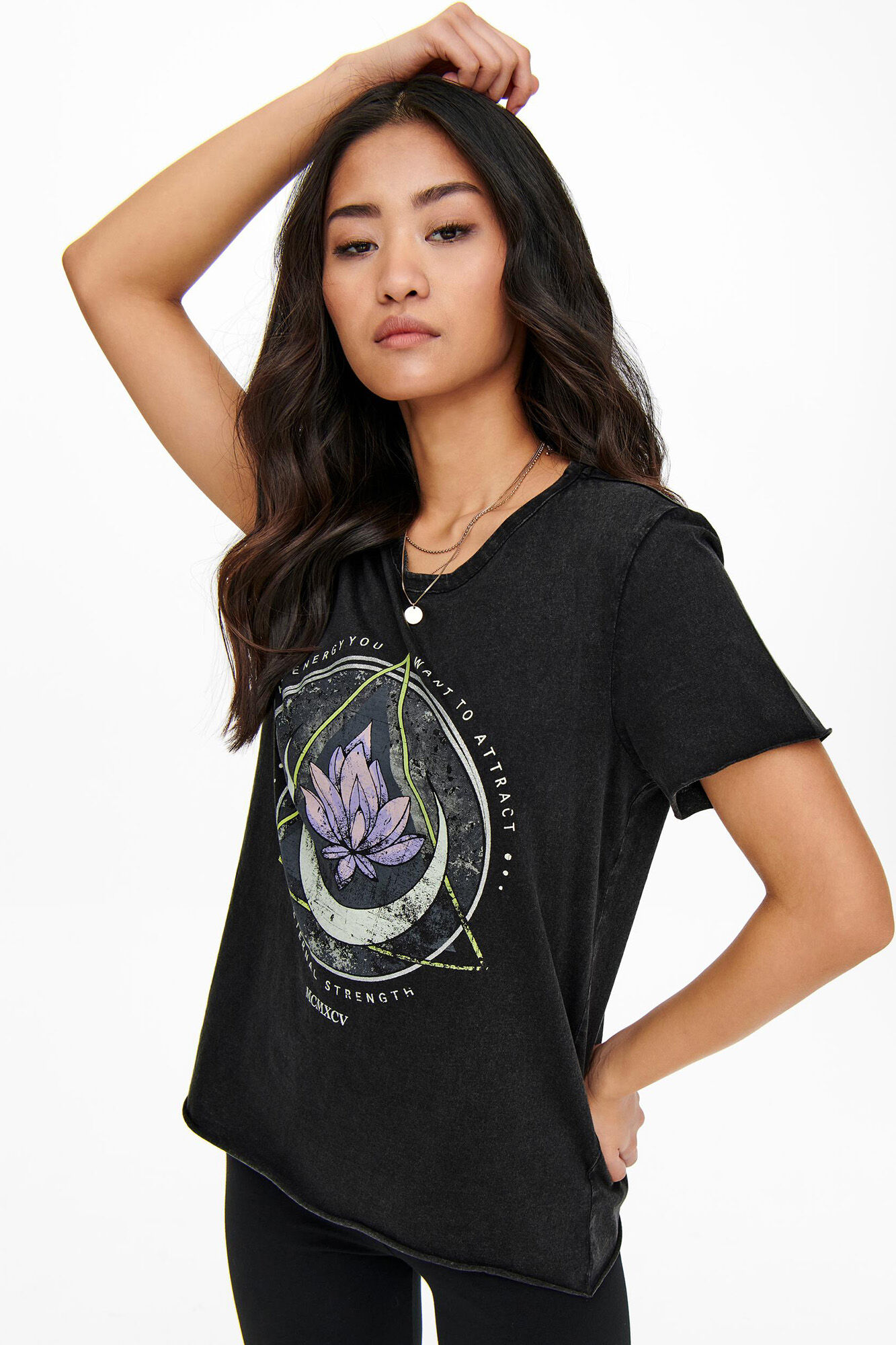 Camiseta de manga curta com estampa frontal