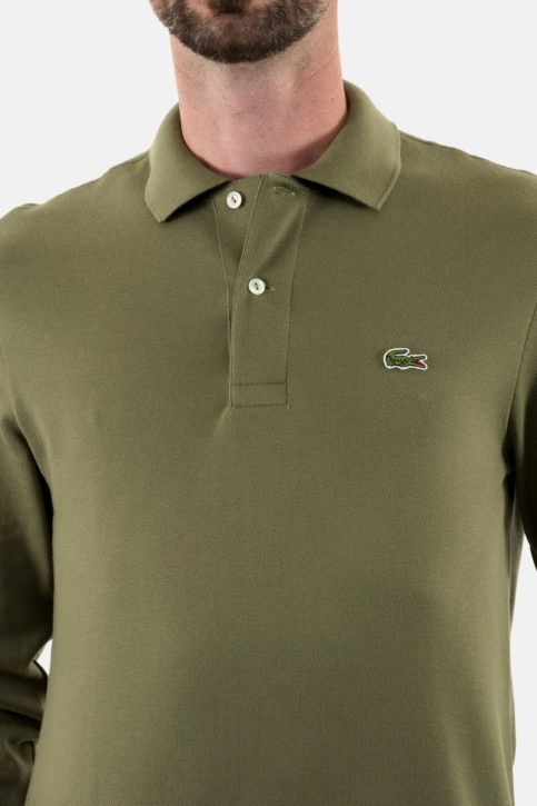 Polos manches longues lacoste l1312 bmy kaki
