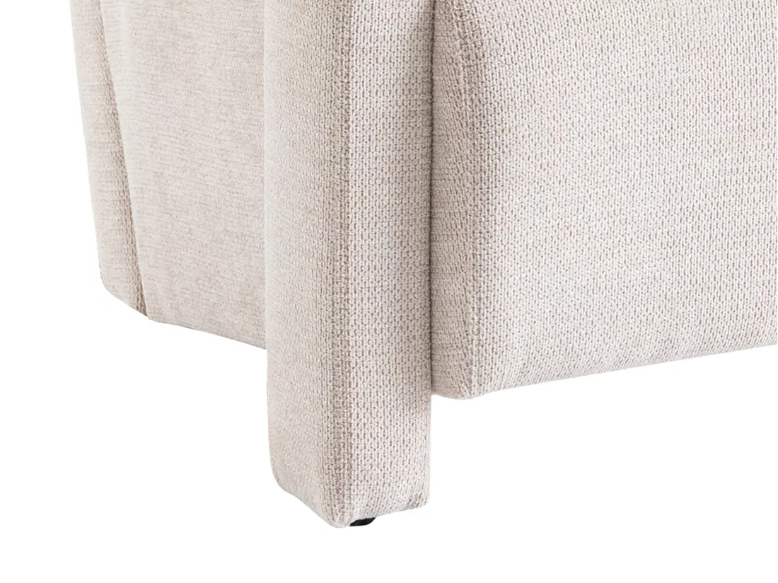 Fauteuil en tissu texturé beige ISPARTA