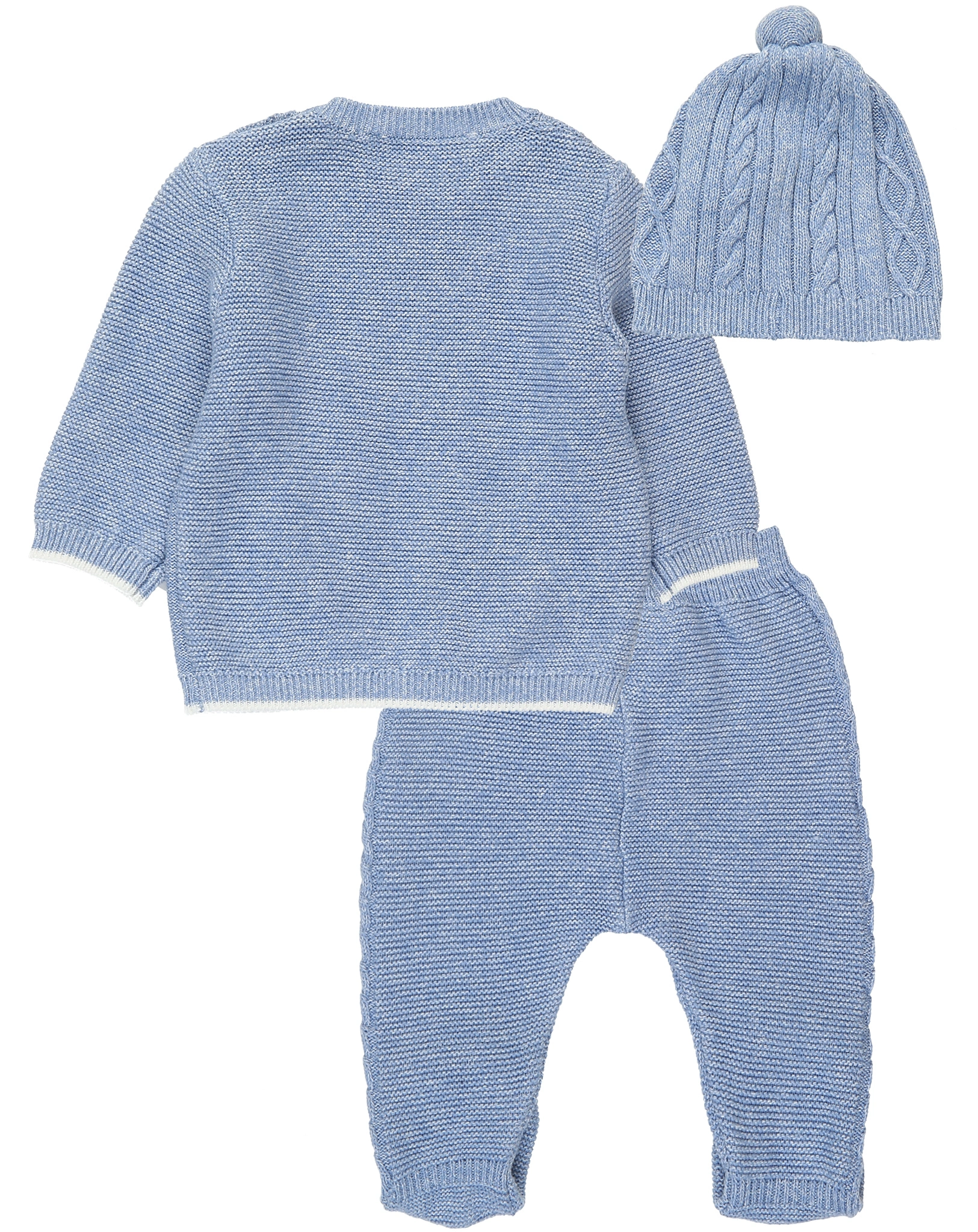 Strickpullover BABY KNIT 3-teilig in blue ice