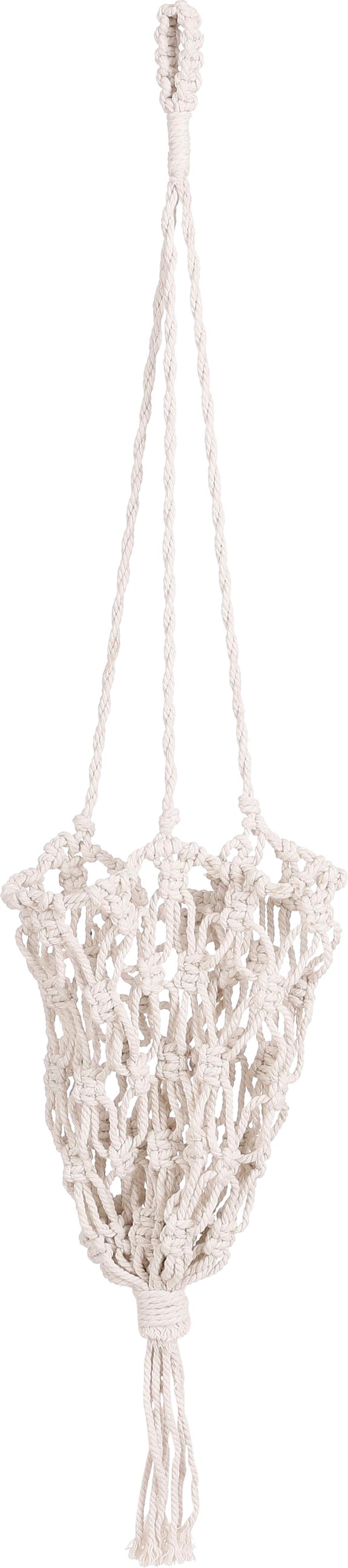 Mica Decorations plantenhanger wit D 17 H 75 cm