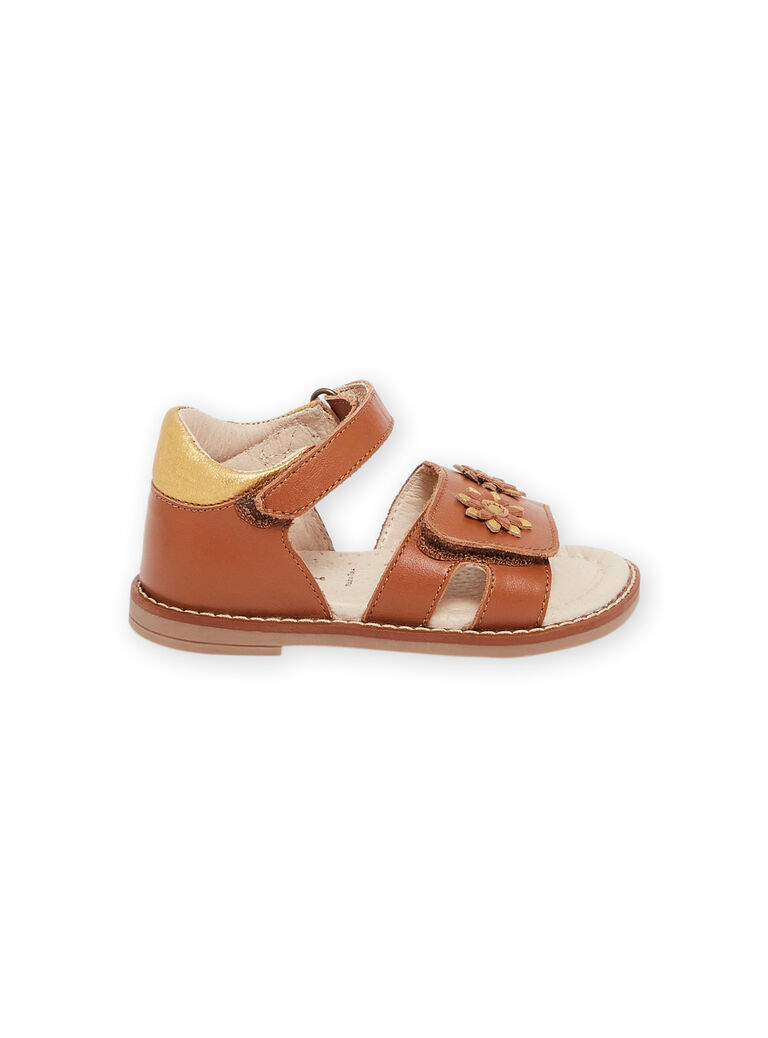 Sandales camel en cuir