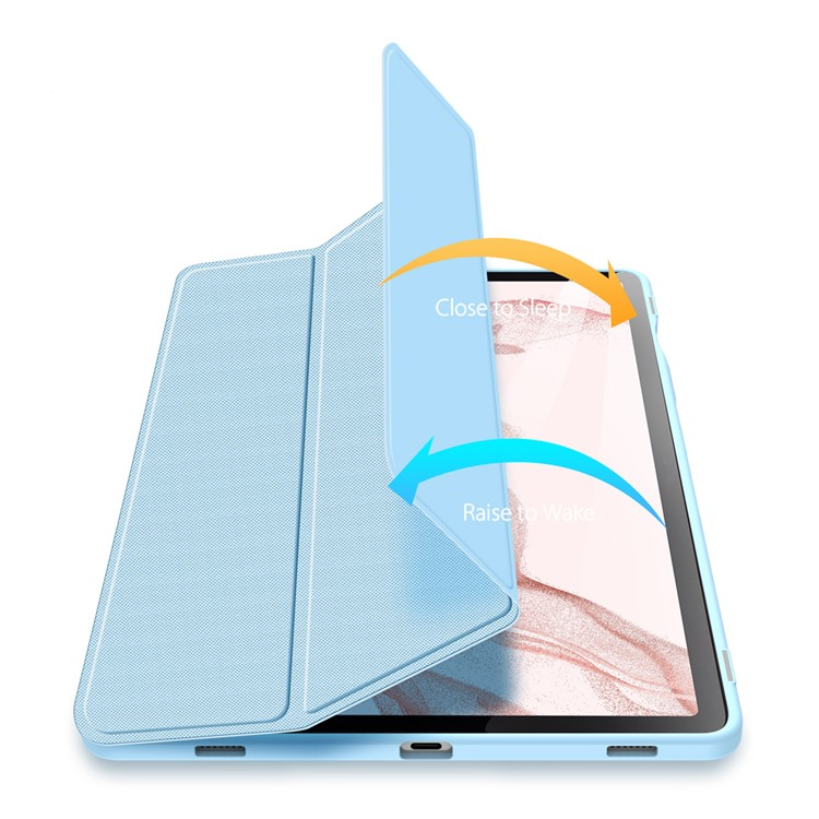 Samsung Galaxy Tab S9 Leder Tasche Smart Cover Schutzhülle   S-Pen Halter - Blau