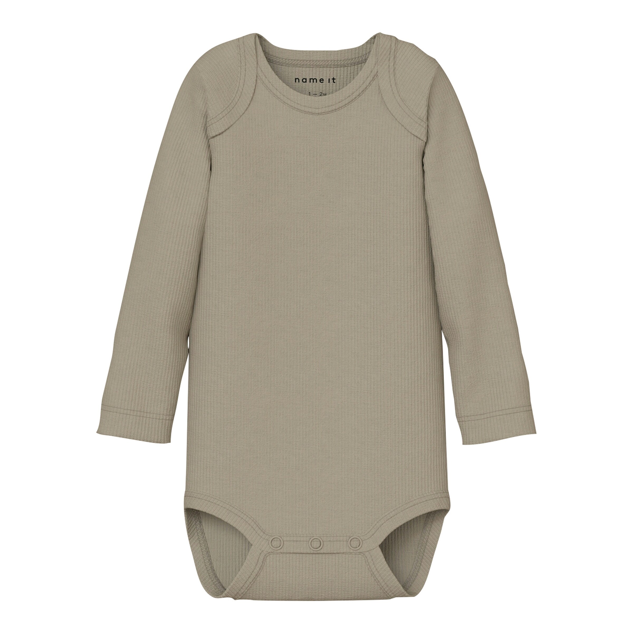 NAME IT 5er-Pack Body langarm Rippqualität blau/grün/beige