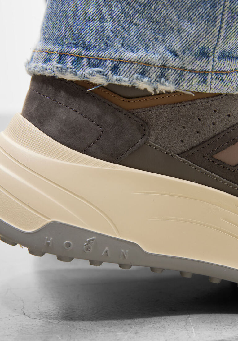 grijze hogan lage sneakers h669 allacciato h