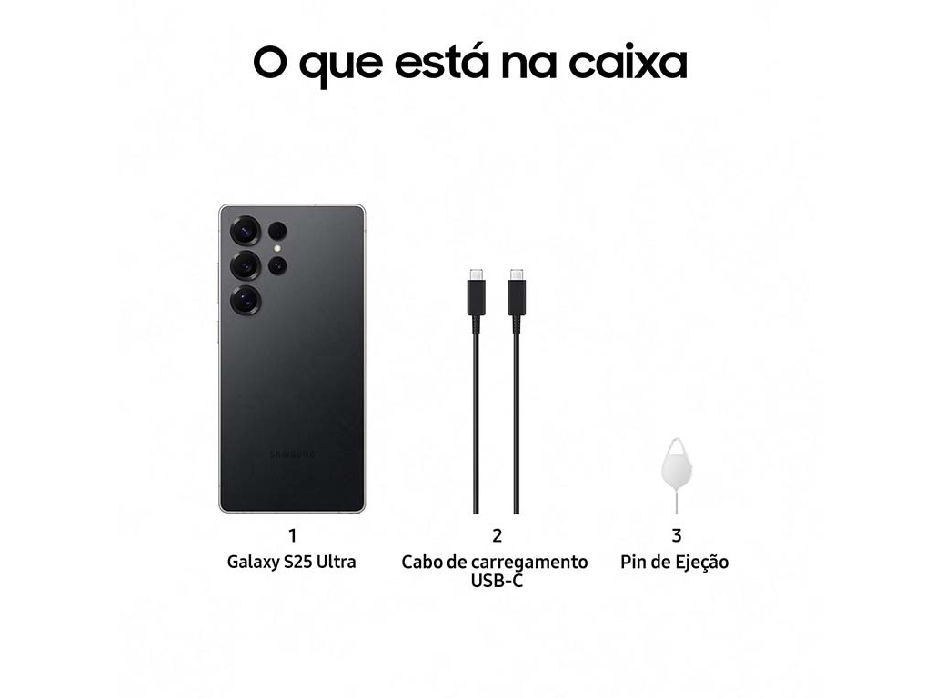 SMARTPHONE SAMSUNG GALAXY S25 ULTRA 256GB PRETO TITÂNIO