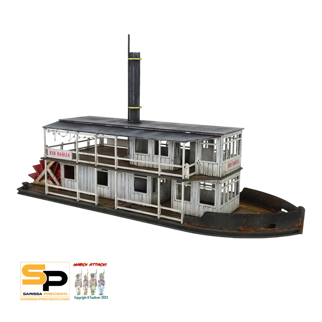 Colonial Paddle Steamer with Wood Planking