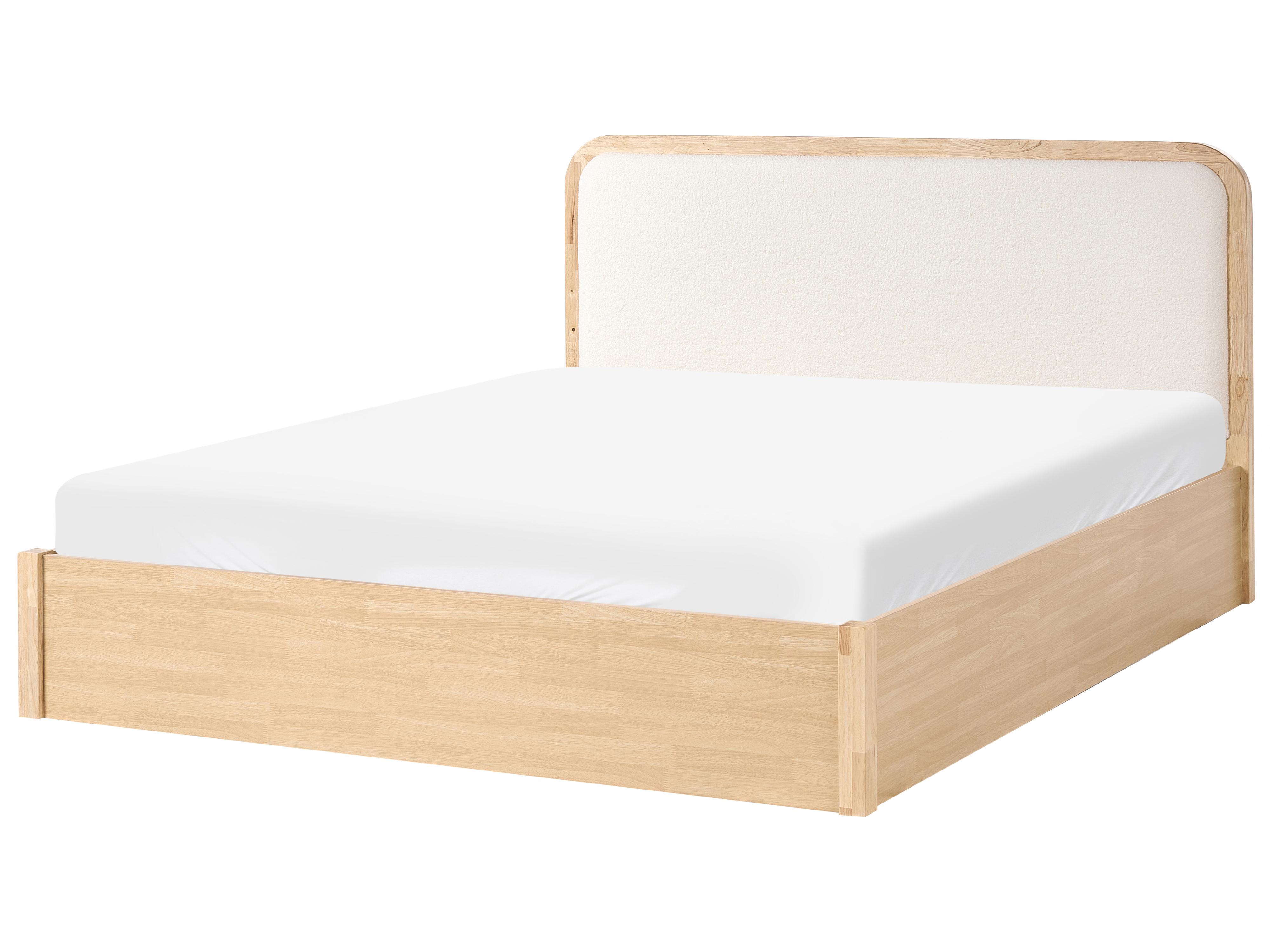 Bed met opbergruimte PEROUGES 180 x 200 cm Lichtbruin