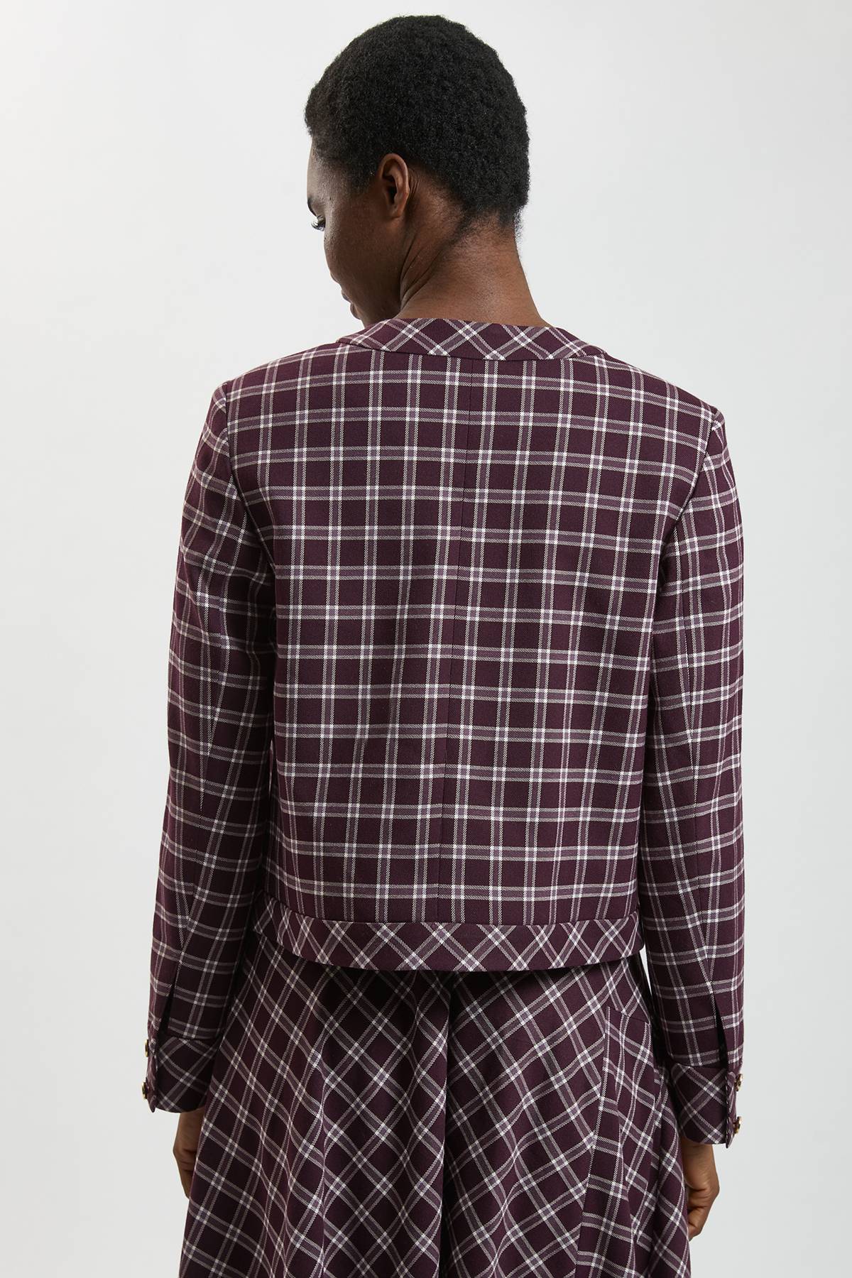 KarenMillen Veste Tailleur À Finitions Contrastées À Carreaux