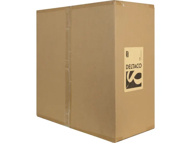 DELTACO - Kabinet (lodret) - kompakt - pælmonterbar, vægmonterbar - hvid - 6U - 19