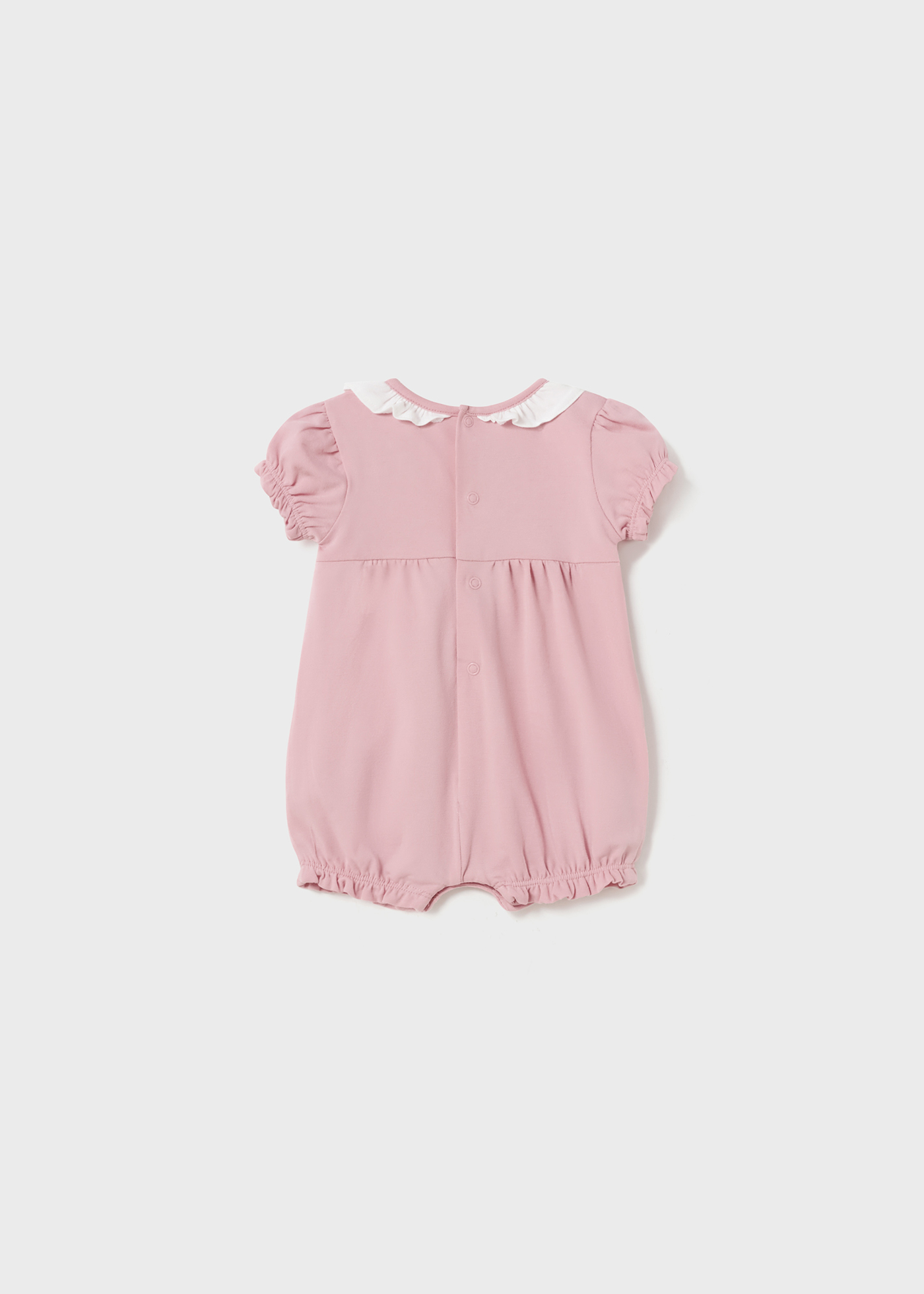 Pijama curto de algodão sustentável para recém-nascido