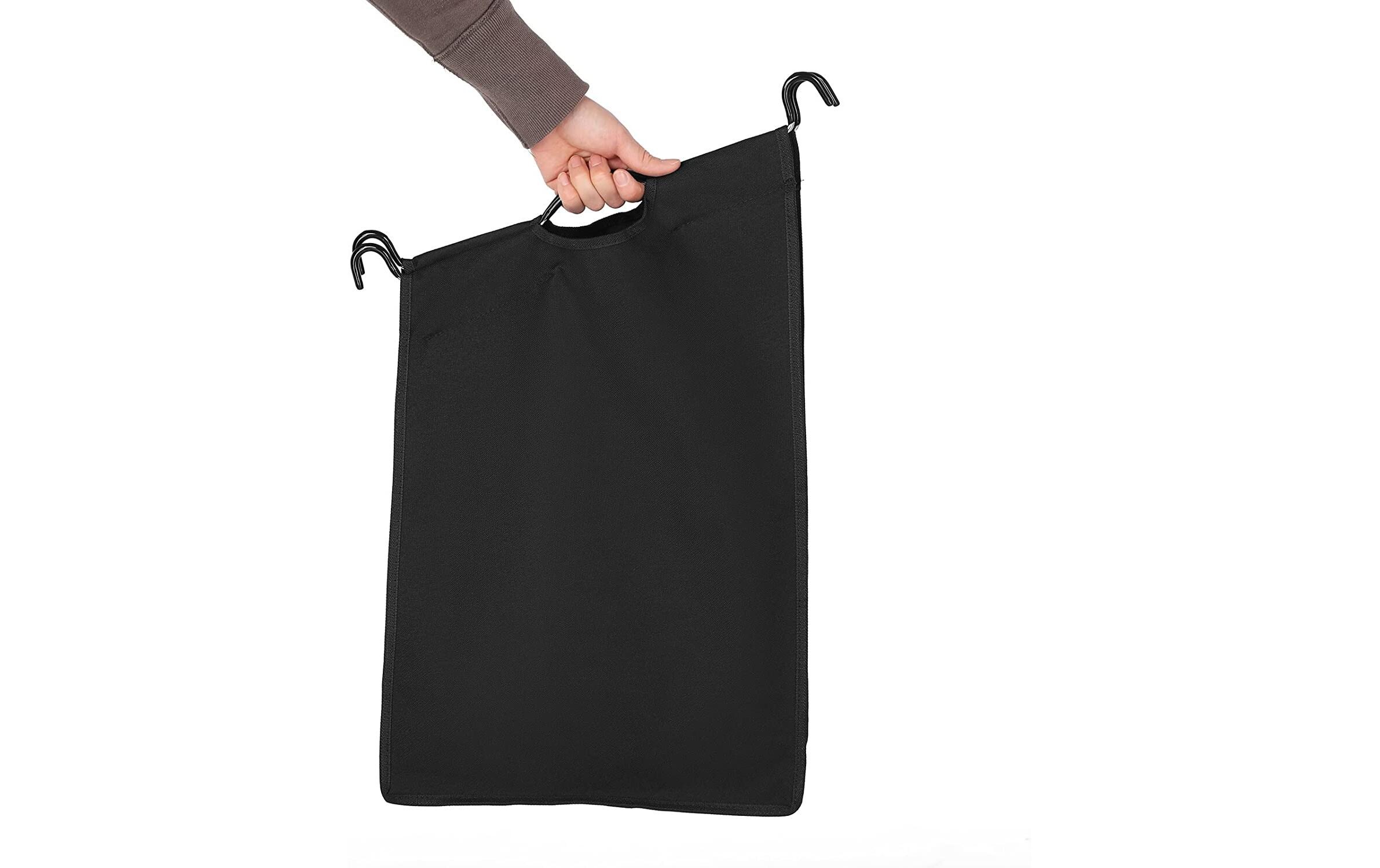 Wäschesammler mit 4 Fächern 120 l, SchwarzWäschewagen mit 3 Fächern