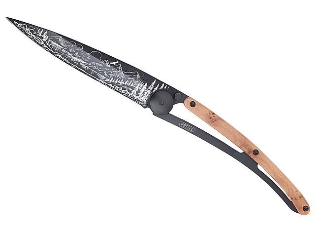 DEEJO - COUTEAU MONTAGNE TATOO GENEVRIER BLACK 37 G