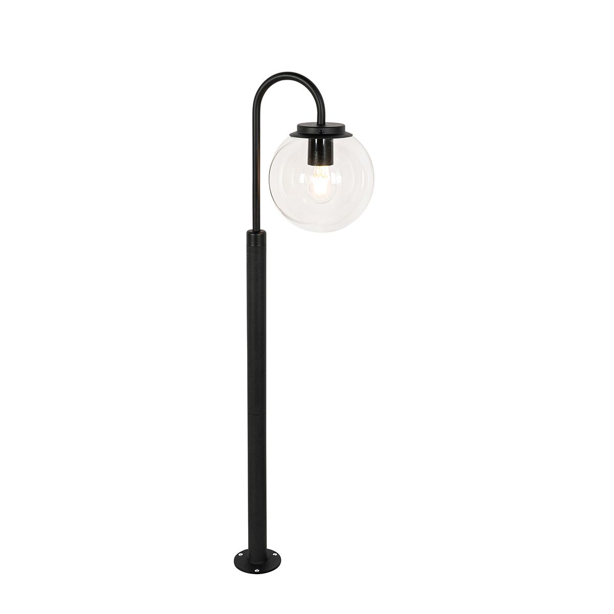 Moderne lantaarn zwart met helder glas 104 cm IP44 - Sfera