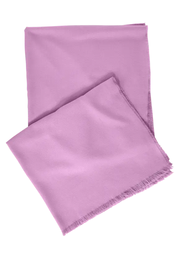 Cosy Schal mit Fransen - bright rose