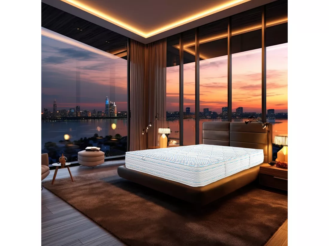 Matelas 180x200 cm, Funnybed, 24cm, mémoire de forme, ferme