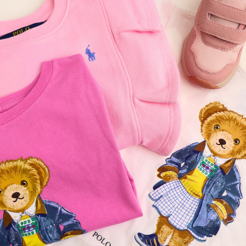 Køb Polo Ralph Lauren Carmel Pink/Harbor Island Blue Girl Pullover