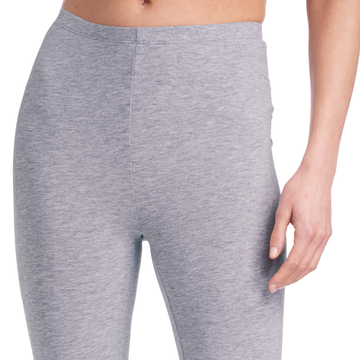 Famy 2 Damen 3/4-Leggings unifarben dunkelgrau / hellgrau