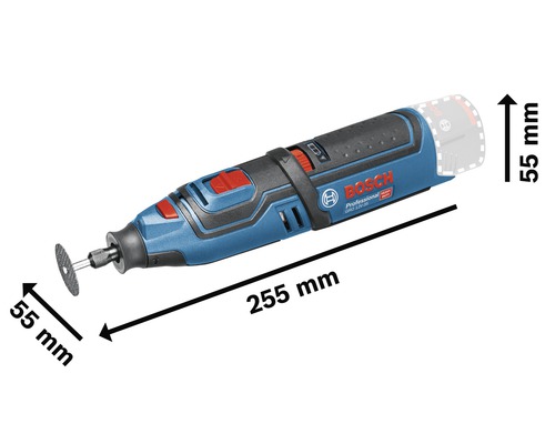 Bosch Professional GRO 12V-35 accu-rotatiegereedschap inclusief 5 x 32 mm snijschijven en accessoirekoffer (accu en oplader niet inbegrepen).