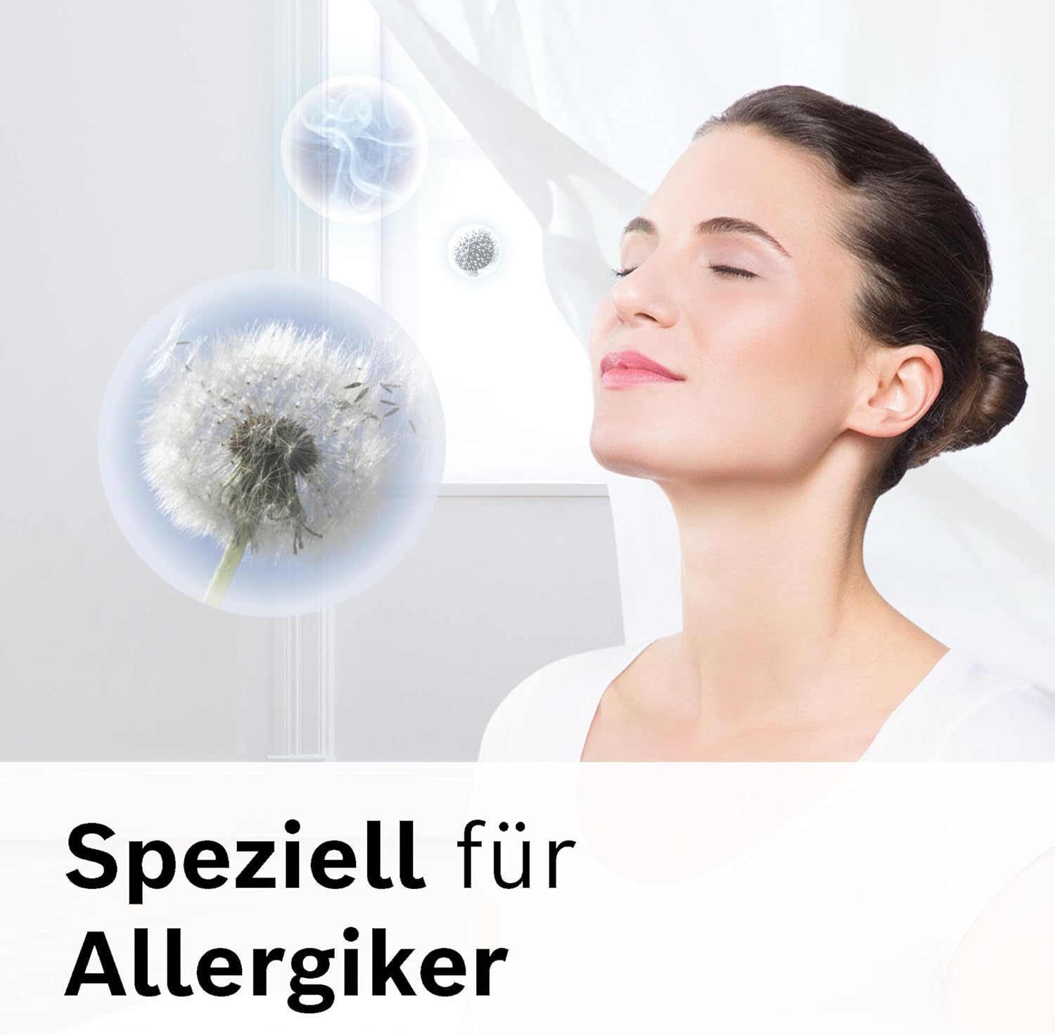 Bosch Staubsauger beutellos Serie 6 BGC41XALL, Bodenstaubsauger, Testsieger, ideal für Allergiker, Hygiene-Filter, Hartbodendüse, XXL-Polsterdüse, hohe Saugleistung, leise, 700 W, weiß