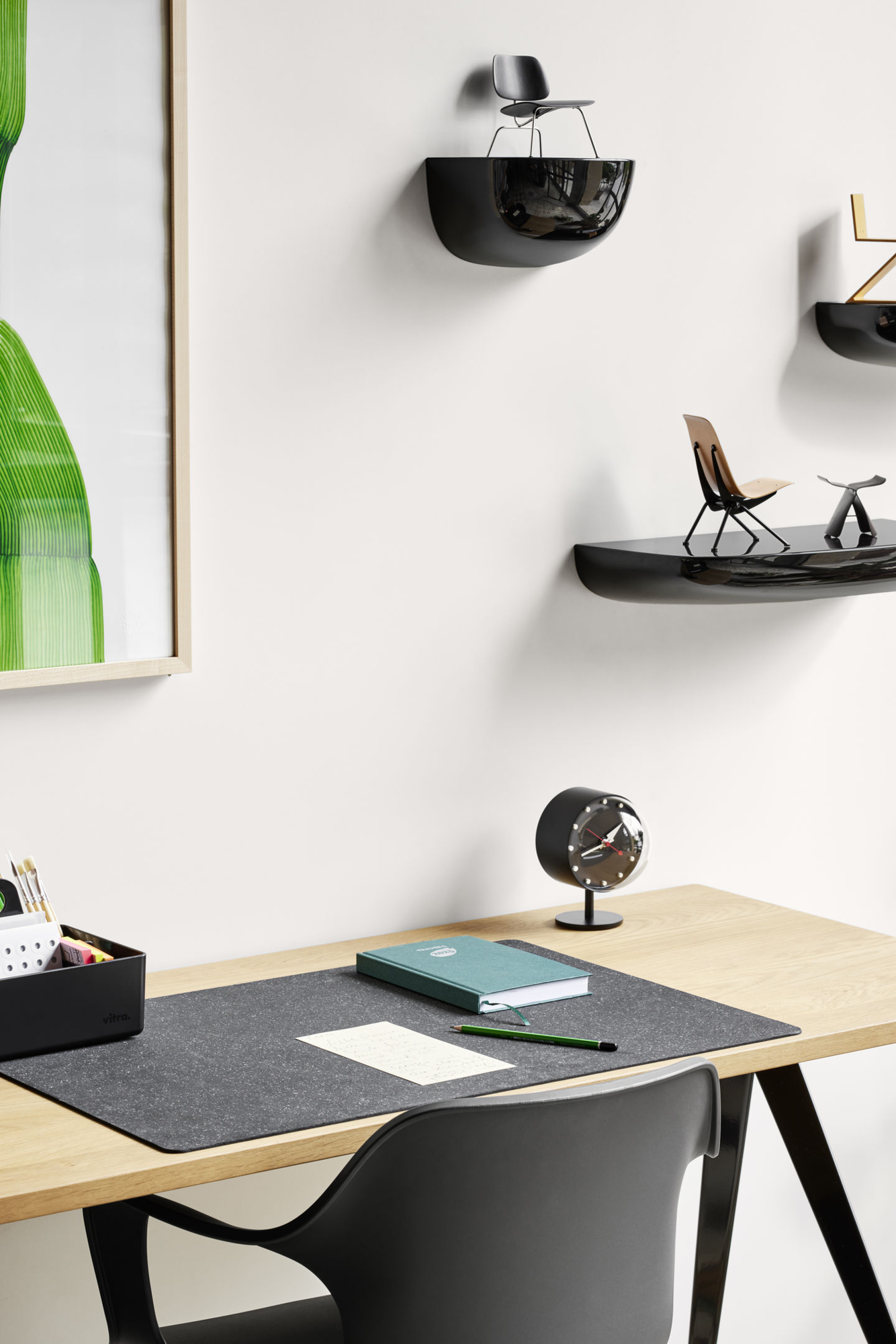 Wandplank Corniche L zwart