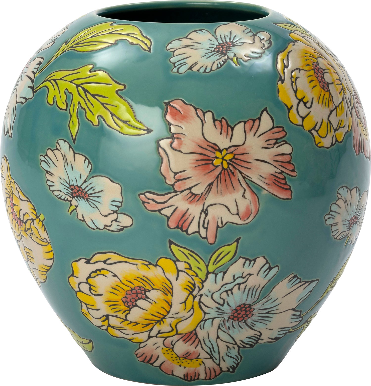 Intratuin vaas Minck groen D 11 H 11 cm