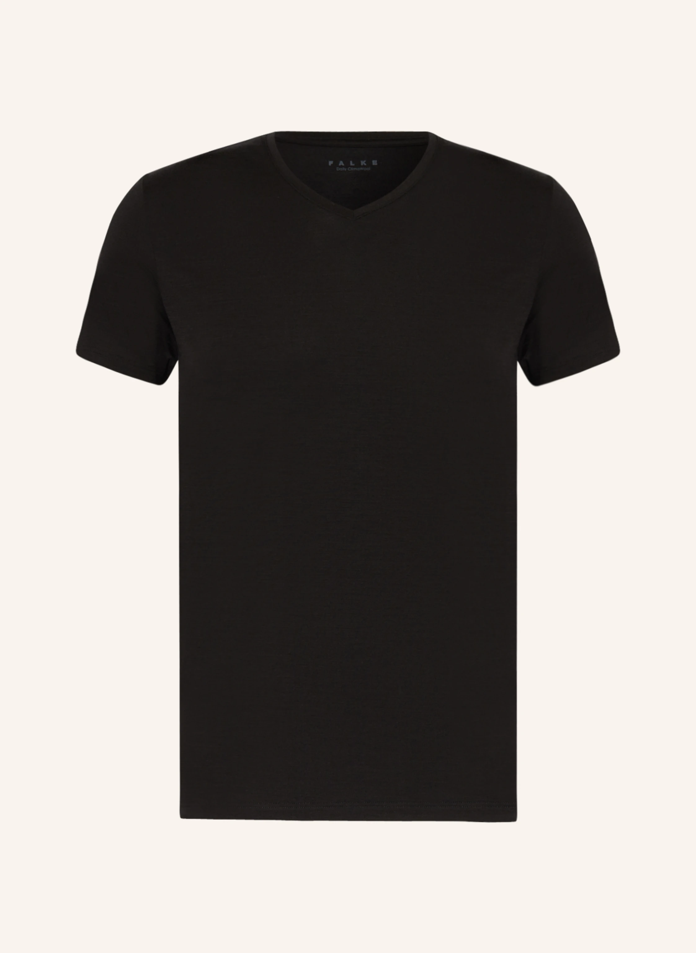 FALKE V-Shirt DAILY CLIMAWOOL mit Merinowolle