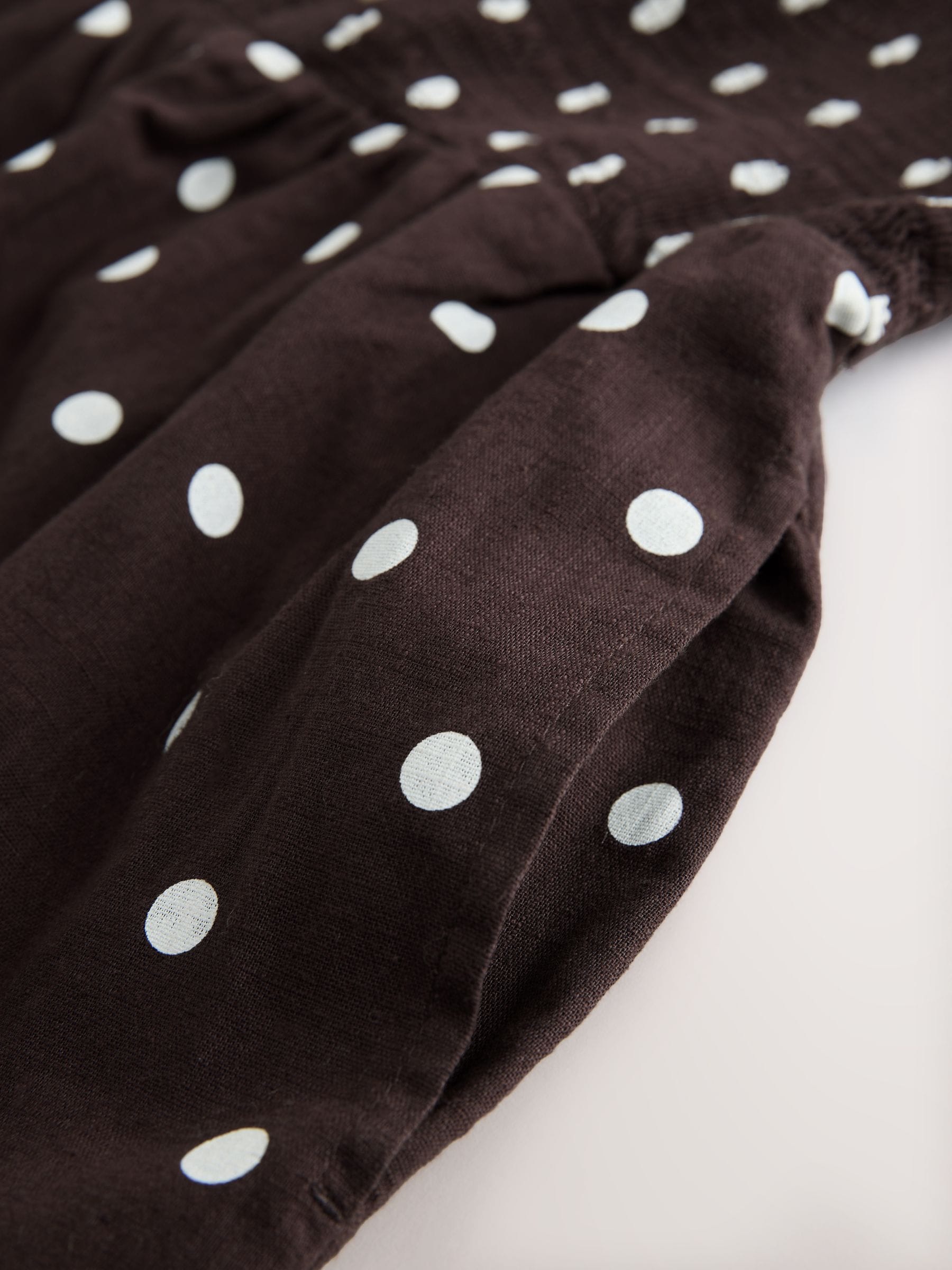Ecru - Polka Dot Bandeau Jumpsuit with Linen