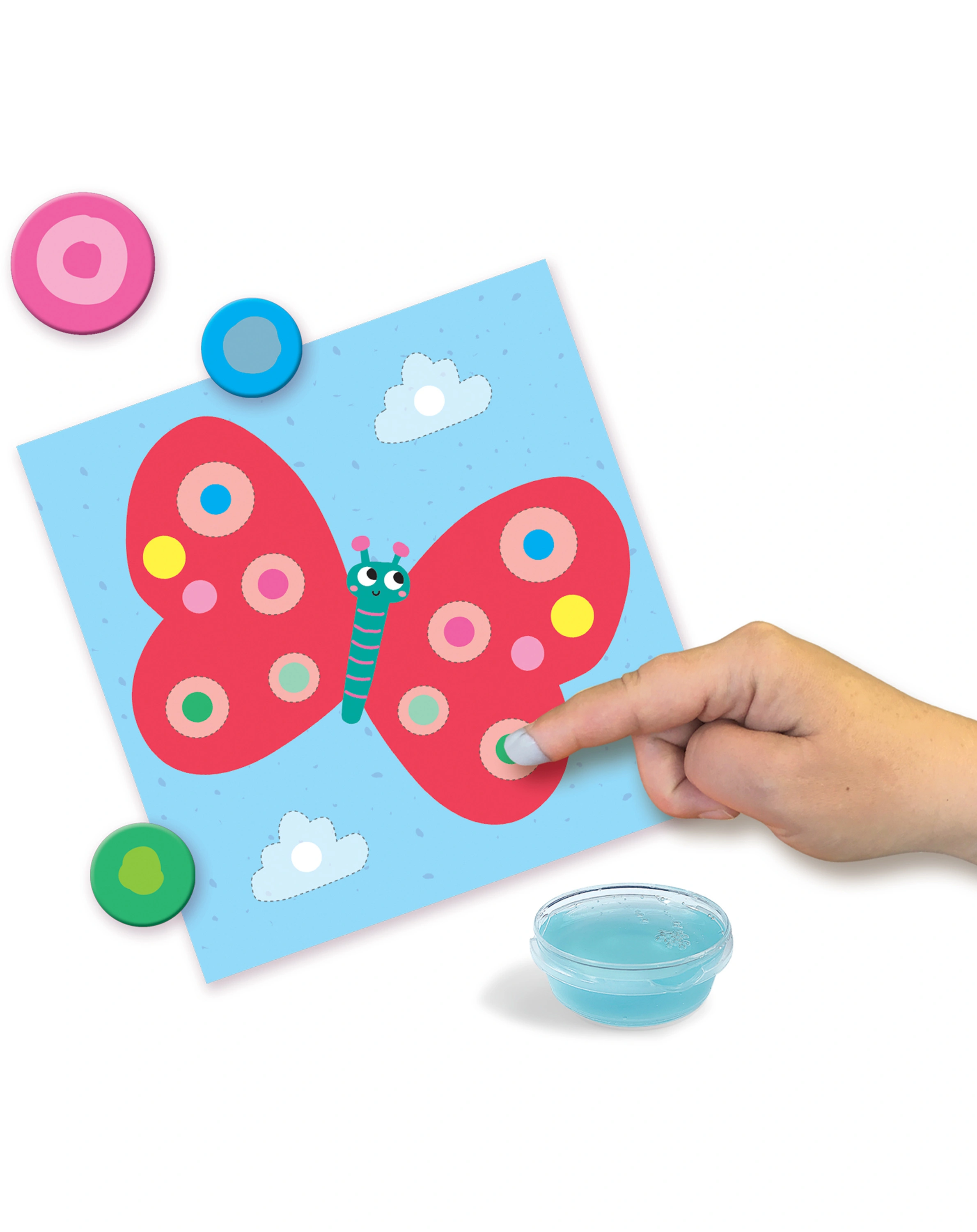 Kreativ-Set MY FIRST - 3 in 1 FINGERFARBEN, AUSMALEN UND FORMEN KLEBEN