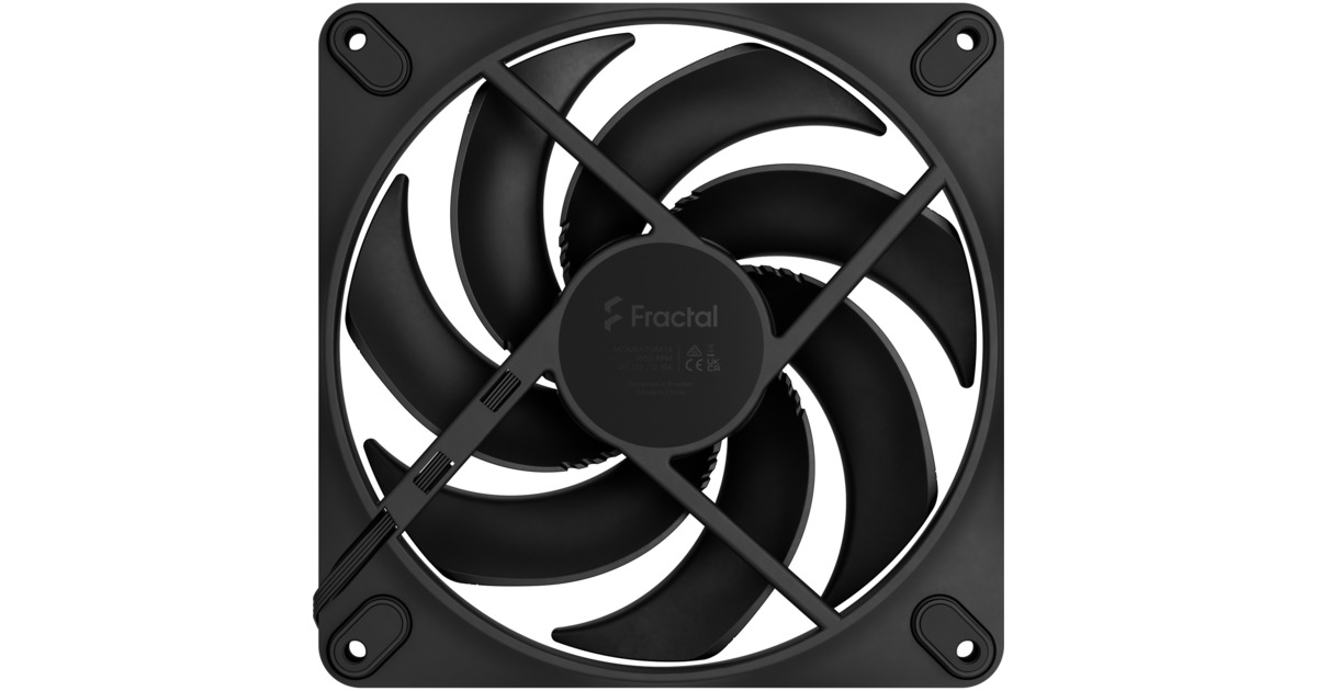 Fractal DesignMomentum 14 case fan  (Zwart, 140 x 140 x 25 mm, PWM)