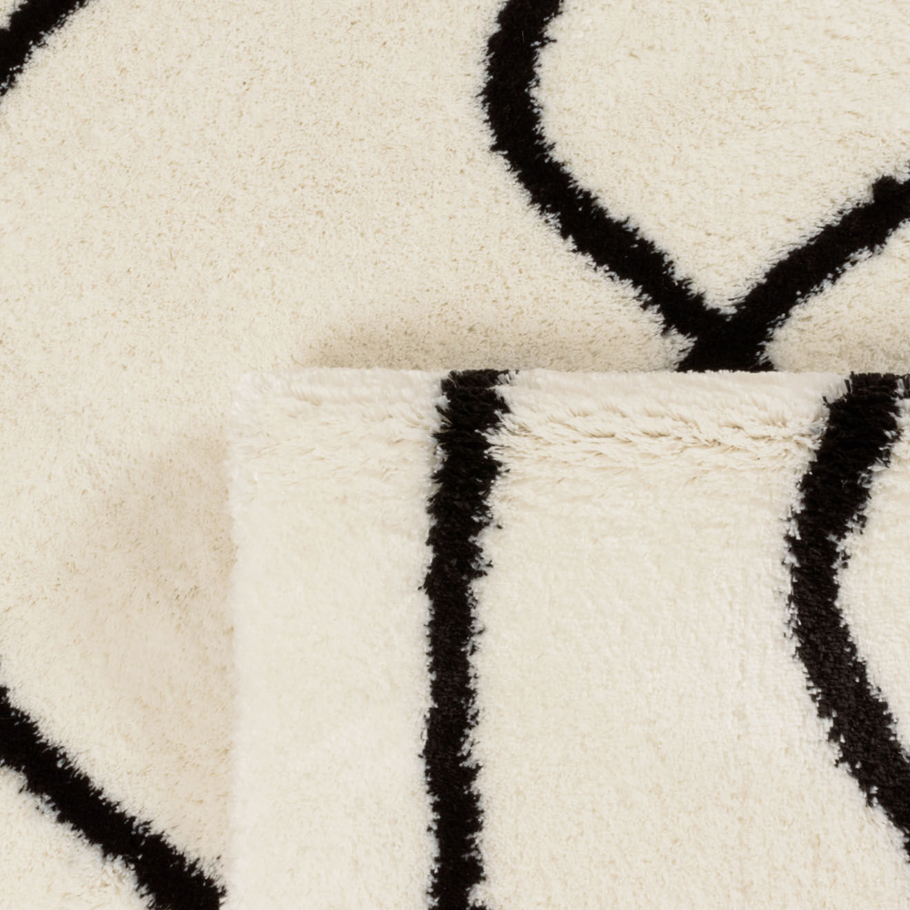Nazar Rugs Tapis shaggy doux Lasso 675 ivoire - 120x160 cm