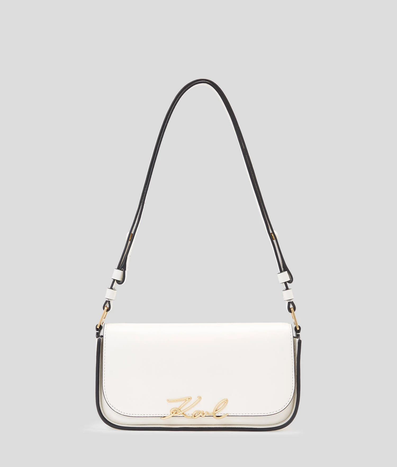 SAC BANDOULIÈRE DEUX EN UN K/SIGNATURE - Blanc Cassé
