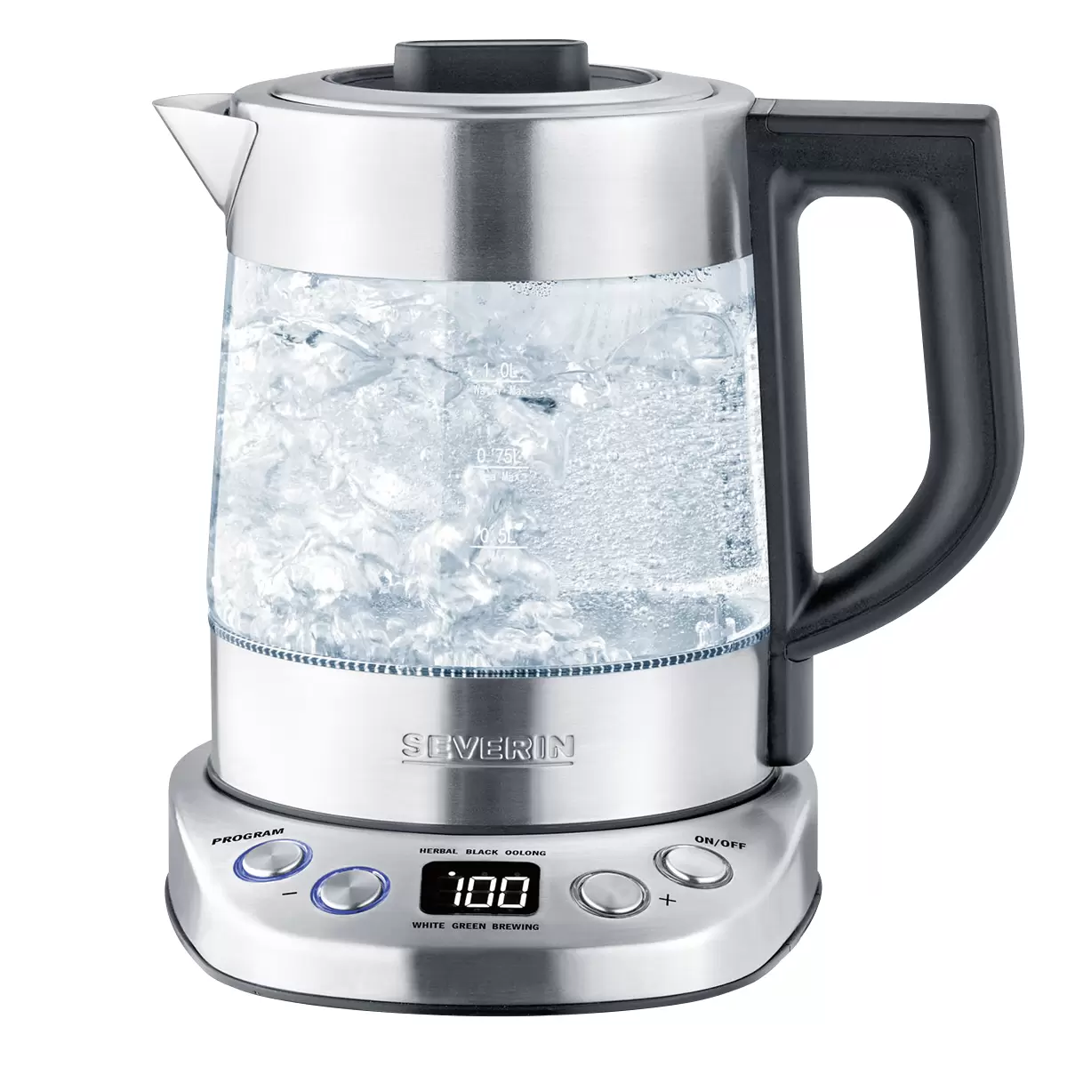 Wasserkocher Severin WK3473 Deluxe Mini silber,transparent