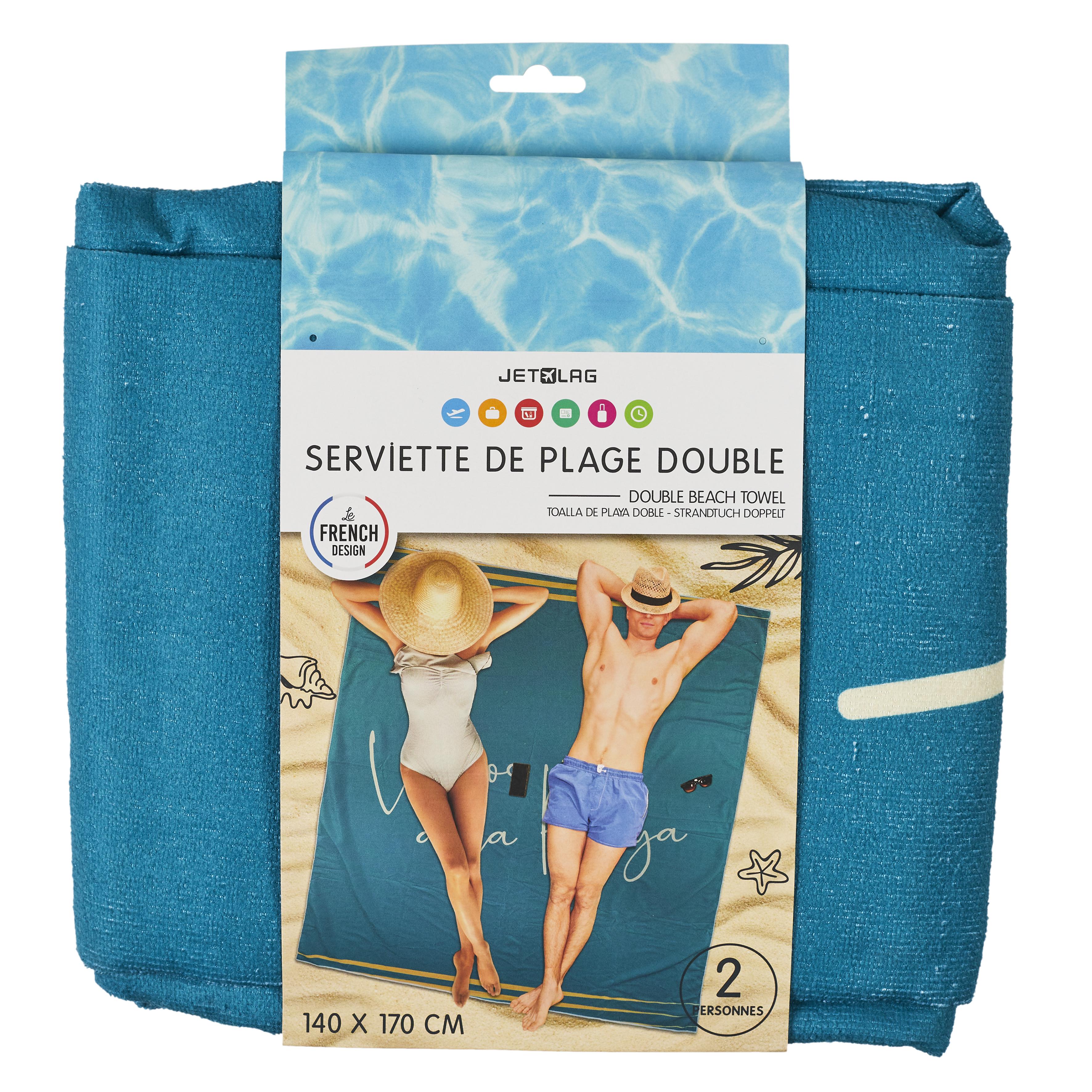 SERVIETTE PLAGE DOUBLE POP 170X140CM