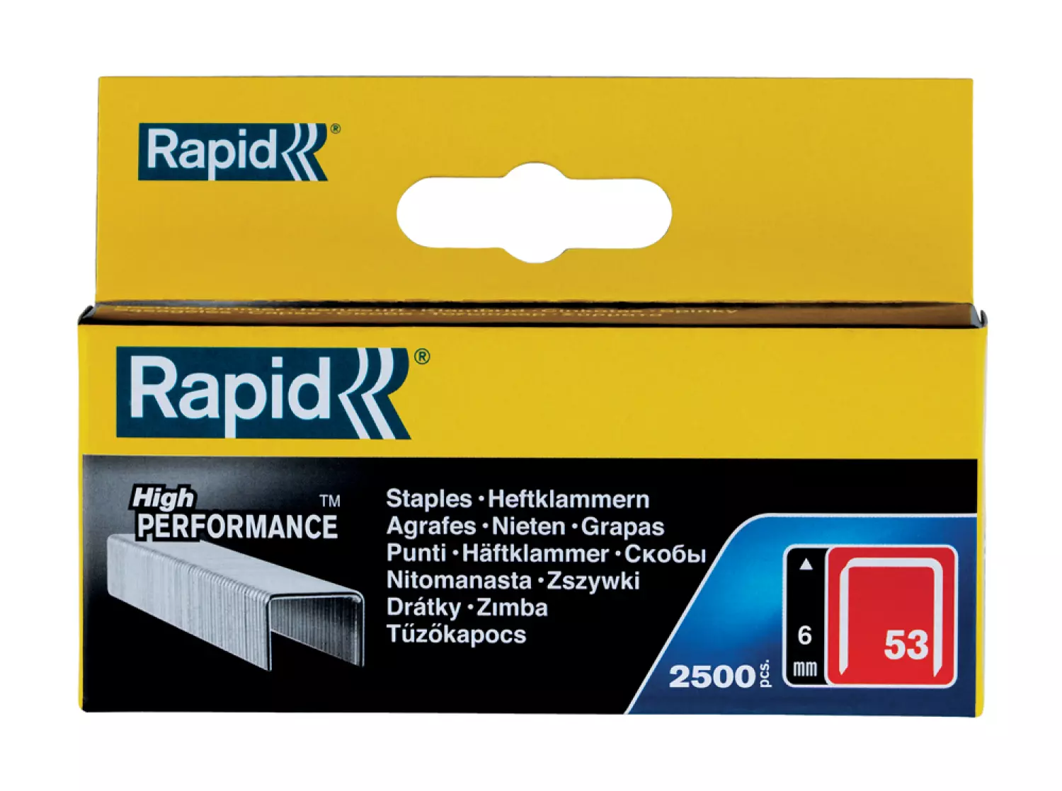 Rapid Dundraadnieten - 53/6 mm - gegalvaniseerd - 2500st