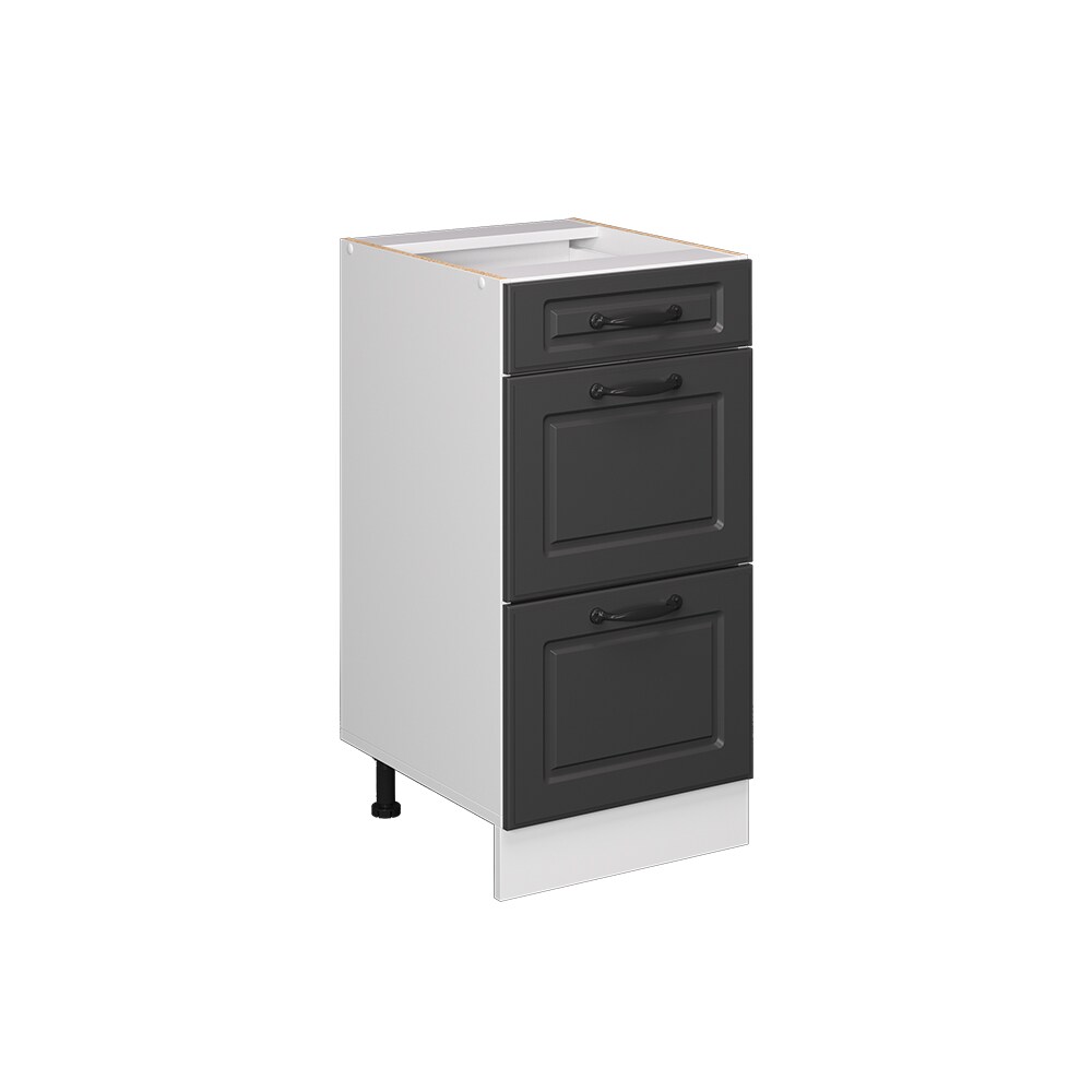 Vicco Schubladenunterschrank Küchenschrank Küchenzeile R-Line Landhaus 40 cm Weiß Anthrazit Schublade