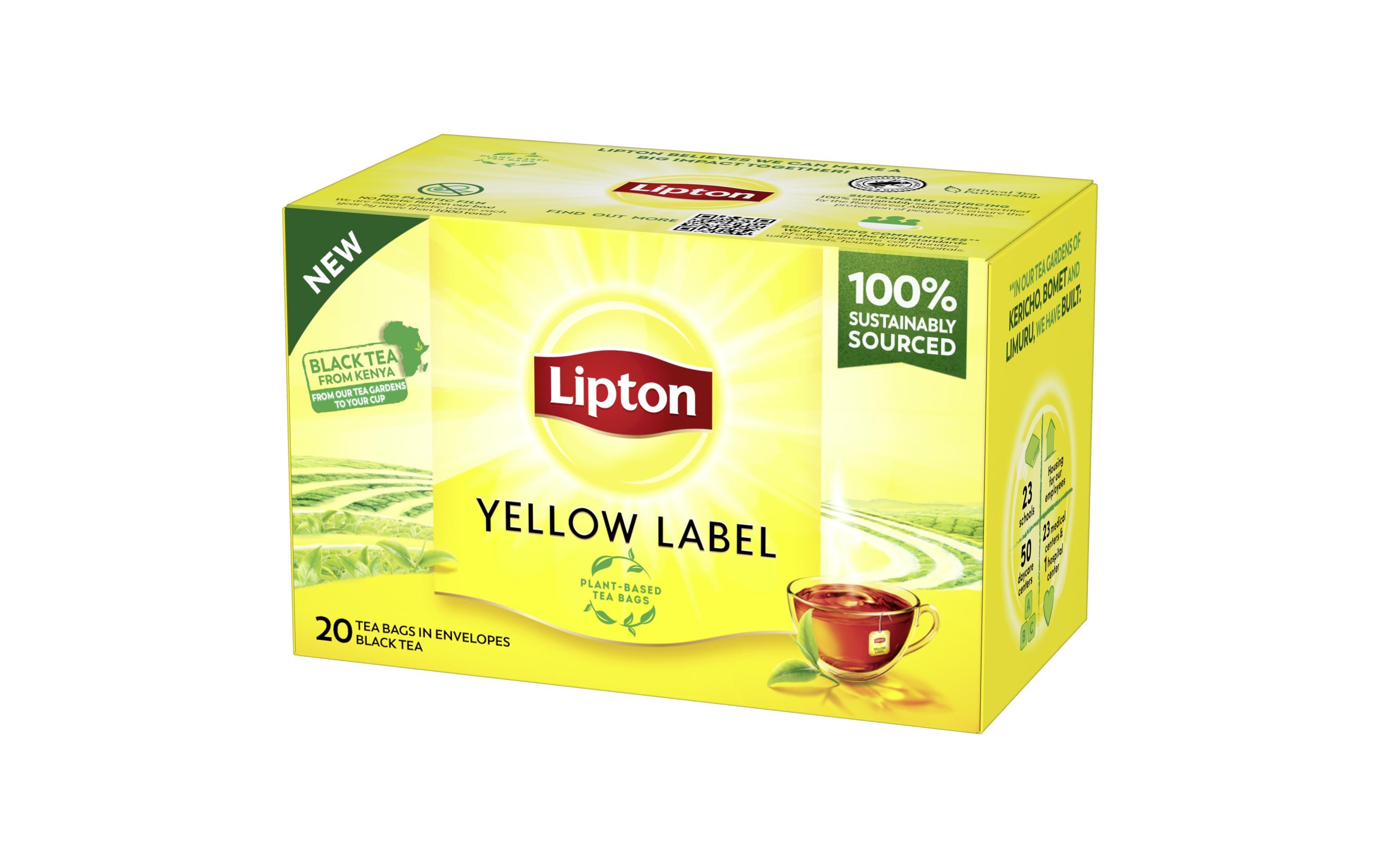 Teebeutel Yellow Label Schwarztee 20 StückKräftiger, intensiver Schwarztee
