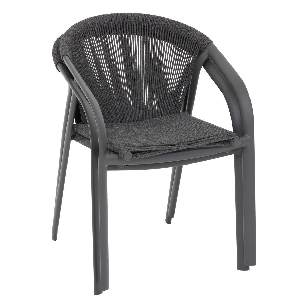 FAUTEUIL RIU EMPILABLE ANTHRACITE CHINE GRAPHITE