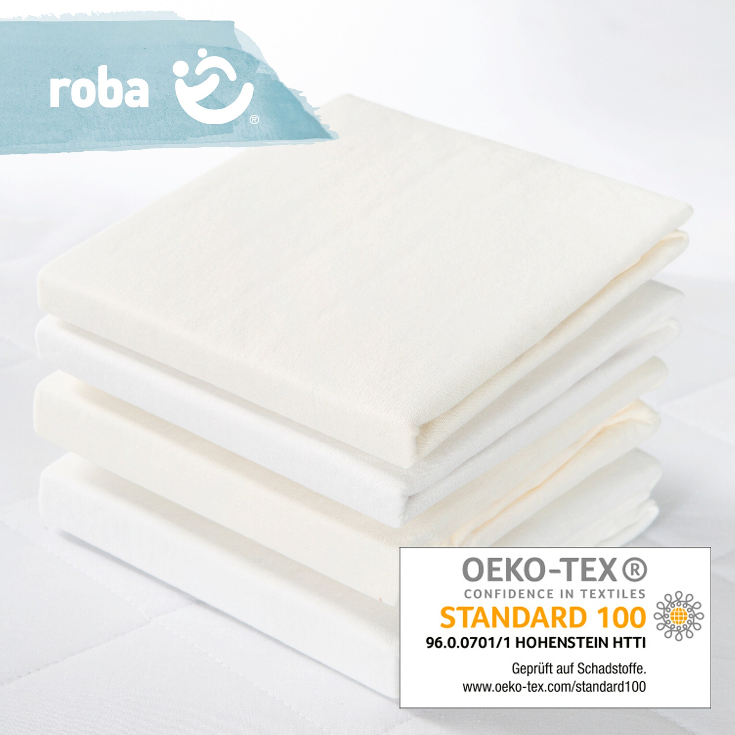 roba Spannbettlaken, 70x140 cm und 60x120 cm safe asleep®