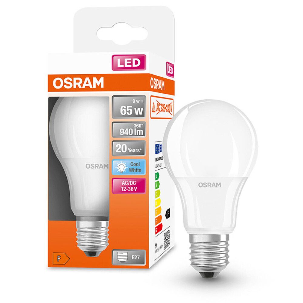 LYSPÆRE OSRAM LED NORMAL 12-36V E27 9W