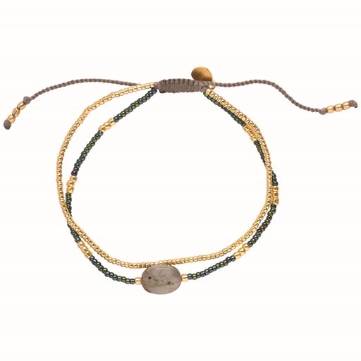 A Beautiful Story Feeling Armbånd, Labradorite, 16-22 cm