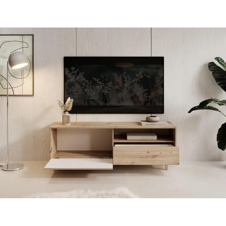 Meubella - TV-Meubel Fuzeta - Eiken - 152 cm